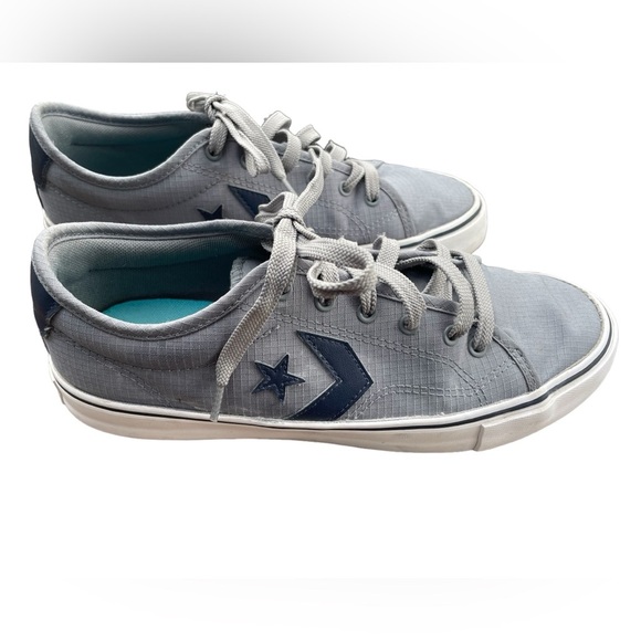 Converse Star Replay Ox Gray & Navy, Unisex, Men’s 8.5/Women’s 10 - Picture 3 of 8